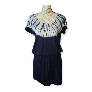 Michael kors casual blue tie die dress